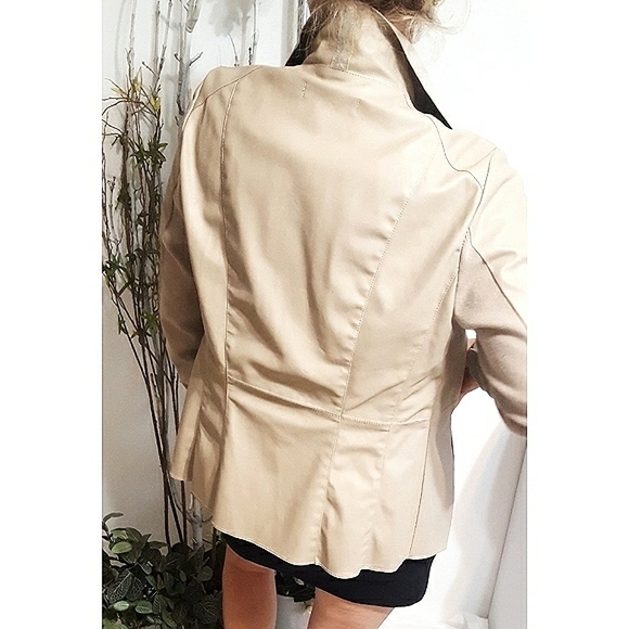 🔖Ricki's⚡Faux Leather Long Sleeve Lightweight Jacket🍂Waterfall Collar - Picture 4 of 6